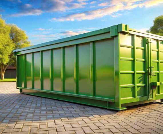 roll-off dumpster mockup