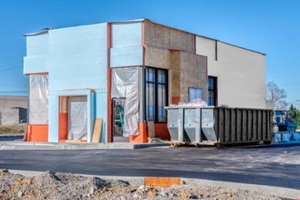 small fast food restaurant under construction