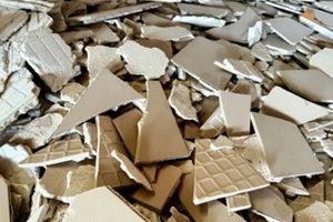 selective construction waste management with ceramic tile debris