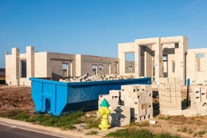 construction site of one or two hurricane-resistant houses