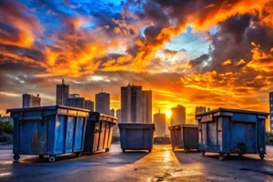 silhouette city dumpster photography