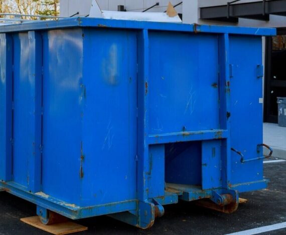 dumpsters being full with garbage